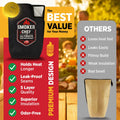 Smoker Chef Ultimate Meat Resting Bag 21" Black BBQ Blanket + 24 Butcher Sheets