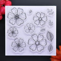 DDOUJOY Flowers Leaves Background Clear Silicone Stamps for Card Making
