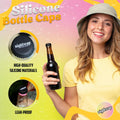 Nightcap Drink Spiking Prevention Bottle Caps Silicone Beer Wine 2 Pack