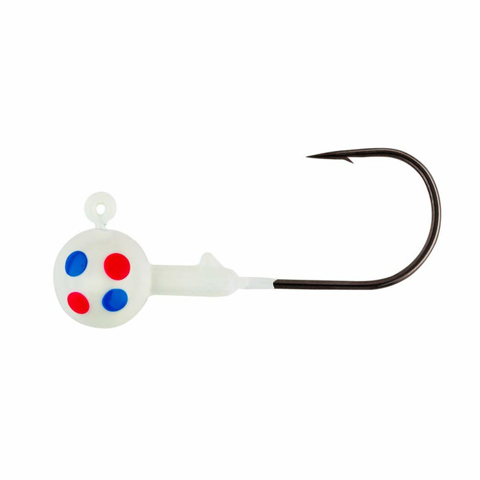 Northland Tackle Gum-Ball Jig 1" 1/16oz #4 HK 6 Pack Super-GLO Blue Wonder