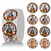 ZAEW Halloween Sticker Roll 500pcs 1.5" Round Colored Gnomes Decals