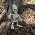 Seasons 12" Skeleton Gnome Figurine Halloween Decoration White Plastic