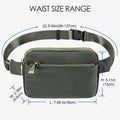 ZORFIN Fanny Pack Crossbody Belt Bag Adjustable Strap Brown One Size
