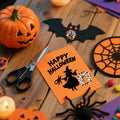 ZAEW Halloween Sticker Roll 500pcs 1.5" Round Colored Gnomes Decals