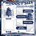Mixweer Chinoiserie Christmas Tree Throw Pillow Covers 18x18 Blue 4 Pc