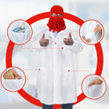 Newcotte Adult Lobster Doctor Costume Set Red White 3 Pcs