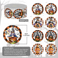ZAEW Halloween Sticker Roll 500pcs 1.5" Round Colored Gnomes Decals