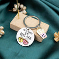 WXCATIM Best Friend Keychain Funny Friendship Gift Small Silver