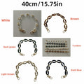 Amtvuzy Acrylic Resin Bag Handle Strap Purse Chain 40cm Brown