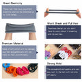 TANJY Black Hair Ties 100 Pcs Seamless Ponytail Holders Thick Hair