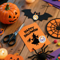 ZAEW Halloween Sticker Roll 500pcs 1.5" Colored Ghosts Round Decals