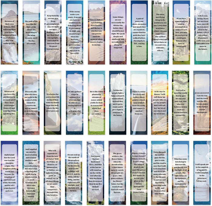 SUZLFTDZSW Christian Bible Verse Bookmarks Religious Inspirational 30pcs