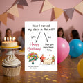 BINVASDS Funny Birthday Card for Mom Grandma Women 50th-90th Age Humor White