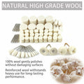 VZLQZJMKY 114 Pcs Wool Polishing Wheel Kit Rotary Tools 1/8" Shank Resin