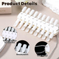 Qulkws 6 Sets 216 Tips Clear Double Layer Nail Color Swatch Practice Chart