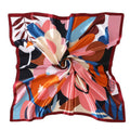 SHJINJU Women's 35" Satin Silk Hair Scarf Wrap Floral Print 1 Style Size 35"