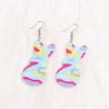 xuzhiyuan Happy Easter Acrylic Rabbit Carrot Basket Drop Earrings