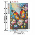 LYKEJI Butterfly Diamond Painting Kit 11.8x15.7 Inch Colorful 5D Full Round
