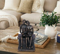 PUHOZN Iron Couple Statue - Cast Iron Couple Sculpture Wedding Modern Abstract