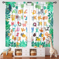 Lnepty Kids Alphabet ABC Curtains Woodland Animal Nursery 2pcs 42x45