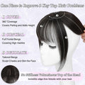 BUPPLER 360° 3D Hair Topper with Bangs for Thinning Hair 5x10 Brown Black