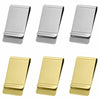 Qianyu Slim Money Clip 6 Pack Stainless Steel Cash Card Holder Gold Silver