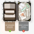 SOARSAIL Compression Packing Cubes 6 Pack Travel Organizer Charcoal Gray
