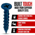 Grrrgooo 1/4 x 1-1/4 Concrete Screws Slotted Hex Washer Head 100pcs