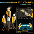 4-in-1 USB-C Charging Cable PD 65W Fast Charge Data Sync 4ft