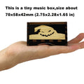 Wood Music Box Wind Up Laser Engraved Halloween Christmas Musical Gift