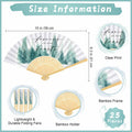 Threehoney 25pcs Funeral Memorial Folding Fans Sympathy Condolence Gifts