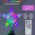 LED Christmas Tree Topper Star 9in Color Changing w/Remote USB Plug
