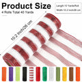 Funactu Metallic Mesh Ribbon 10in x 30ft Red Foil Christmas Decor