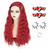 Miss U Hair Long Wavy Red Wig Women Middle Part Hair Clips Cosplay Halloween