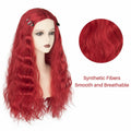 Miss U Hair Long Wavy Red Wig Women Middle Part Hair Clips Cosplay Halloween