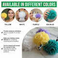 Rail 70g Loofah Sponge Exfoliating Bath Body Scrubber Mesh Pouf White