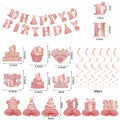 Holkcog Happy 10th Birthday Decorations Girl Rose Gold Banner Party Supplies
