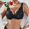 Lace Lingerie Set T-Shirt Bra Carbon Silver Print Bandeau Bra Black Size XL