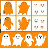 Weysat 8 Pcs Large Ghost Halloween Stencils Reusable for Crafts Yard Art