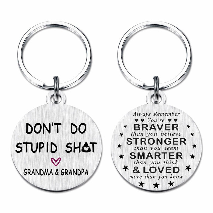 Viayen Teen Boys Valentines Day Gifts Keychain Love Grandpa and Grandma