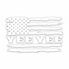 Yee Yee American Flag Vinyl Decal Patriotic Sticker 6x3in Patriot