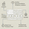 Yee Yee American Flag Vinyl Decal Patriotic Sticker 6x3in Patriot