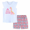 Zlwse Toddler Girls Cotton Flutter Sleeve Tank Top & Shorts Set Size 7Y
