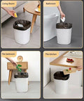 Diyalor 2.6 Gallon Small Black Trash Bags 60 Count Bathroom Kitchen Office