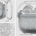 OFELUMTIZE Galaxy Buds 3 Pro Case Cover Glitter Clear Silicone Keychain Kit