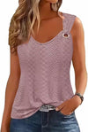 Yuaelria American Flag Star Baseball Tank Vest Pink Size L