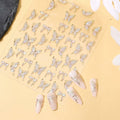 Prasacco Butterfly Nail Stickers 5D Embossed Gold Shell Nail Art Decals