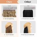 challeam Invisible Transparent Wire Hair Extensions Wavy Curly Long Synthetic