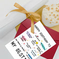 NPCSWXQ Funny Birthday Card for Bestie Friendship 4.7x7.1in with Envelope