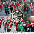 Hangwoous Marathon Runner Wooden Ornament 2 Layer Christmas Tree Sport